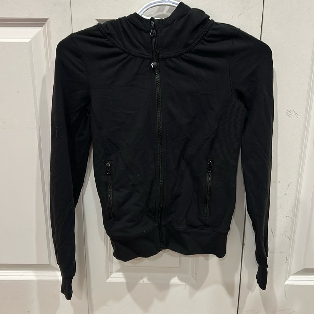 Ivivva Black Hooded Jacket/Sweater